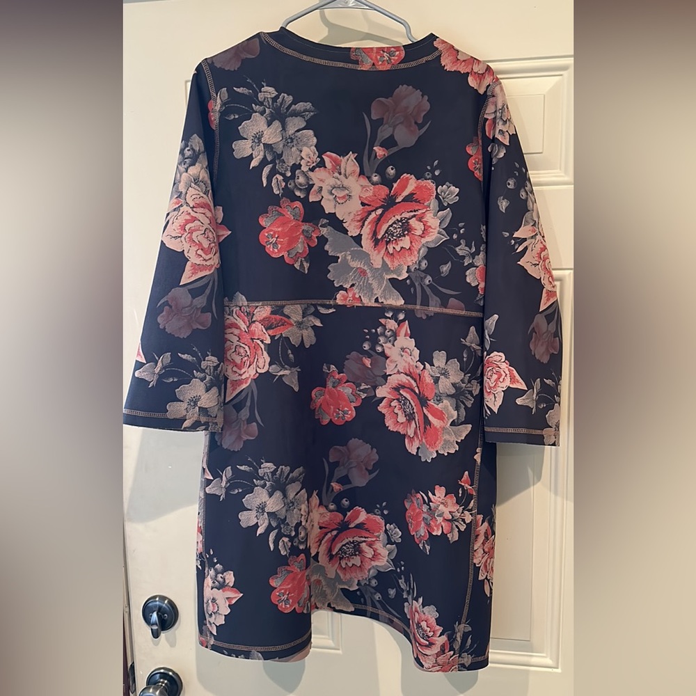 NWT Tahari faux leather open jacket.